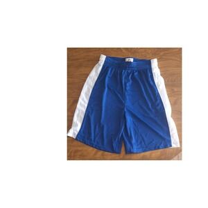 Alleson Athletic Shorts Blue White Side Stripe Mesh Basketball Shorts S